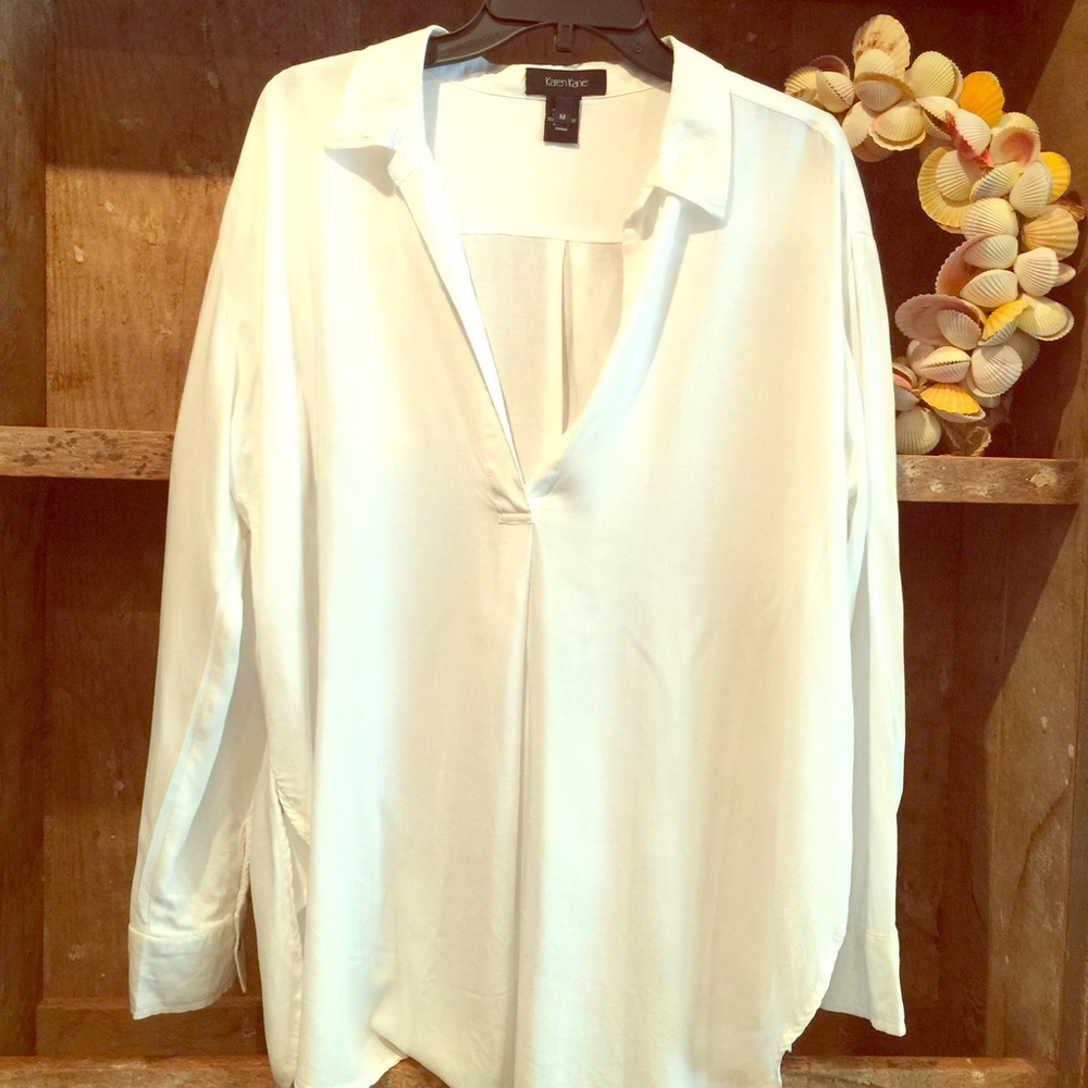 Karen Kane White Blouse